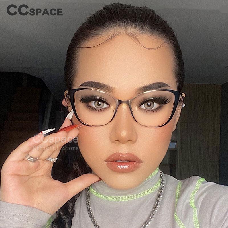 45955 Vintage Cat Eye Metal Anti Blue Light Glasses Frames Women Men Optical Computer Glasses