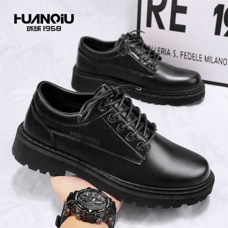 

Глобальная кожаная обувь Мужская кожаная обувь в британском стиле Мужская деловая повседневная обувь Туфли дерби HQ-ASRCX480 44 чёрный