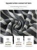 High-Waist Retro Striped Wide-Leg Pants with Drawstring - Women's Casual Floor-Length Knit for Autumn and Spring