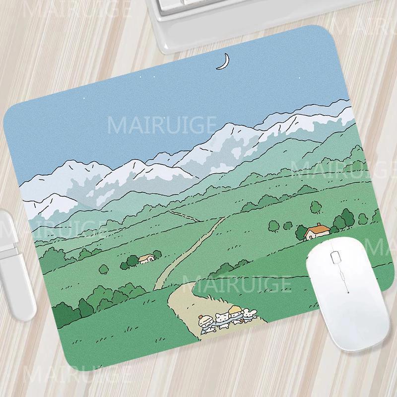 Green Small Mouse Pads Mouse Carpets Cute Desk Mats Kawaii Tulip Gaming Accessories Mouse Mat Gamer Surface for Computer Mouse
