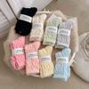 Female Autumn and Winter Add Velvet and Thick Warm Twist Floor Home Sleep Tube Socks