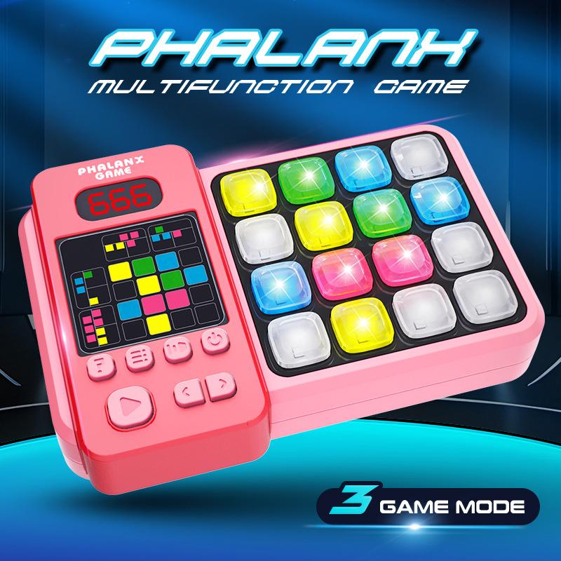 

Портативная детская карманная игра-головоломка, машина для испытаний, быстрая игра на нажатие и игра, логическое мышление, сенсорная игрушка-непоседа розовый