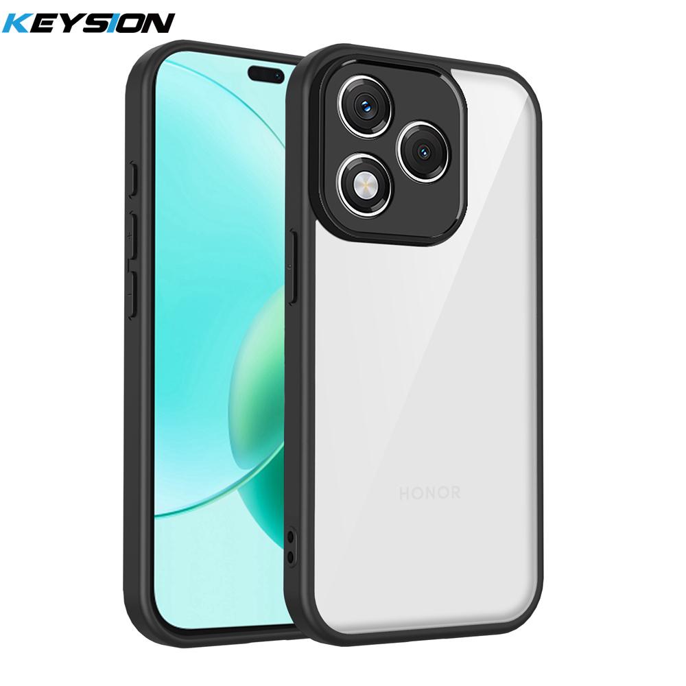 KEYSION Custodia Trasparente per Telefono per HONOR 400 400 Pro 5G Silicone+PC Cover Posteriore Trasparente Antiurto per Huawei Honor 400 Lite