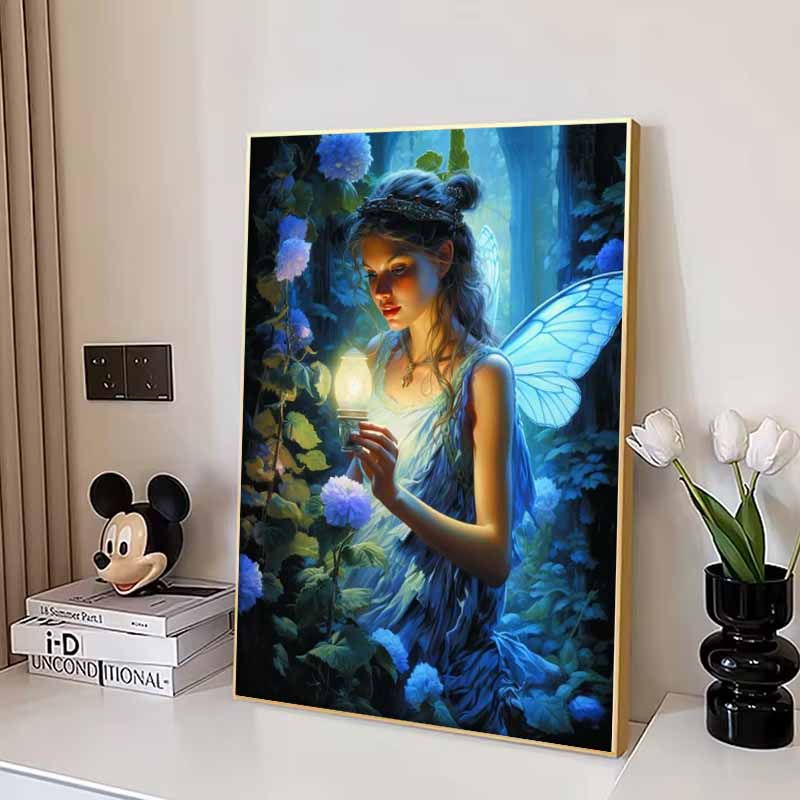 New Arrival 5D DIY Full Circle Diamond Painting "Girls in Flowers" Embroidery Cross Stitch Home Decor Gift