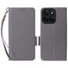 For Honor X7c 5G/X7c 4G/200 Smart 5G/Play 60 Plus 5G/Play 9T Case with Wrist Strap Litchi Texture PU Leather Wallet Phone Cover