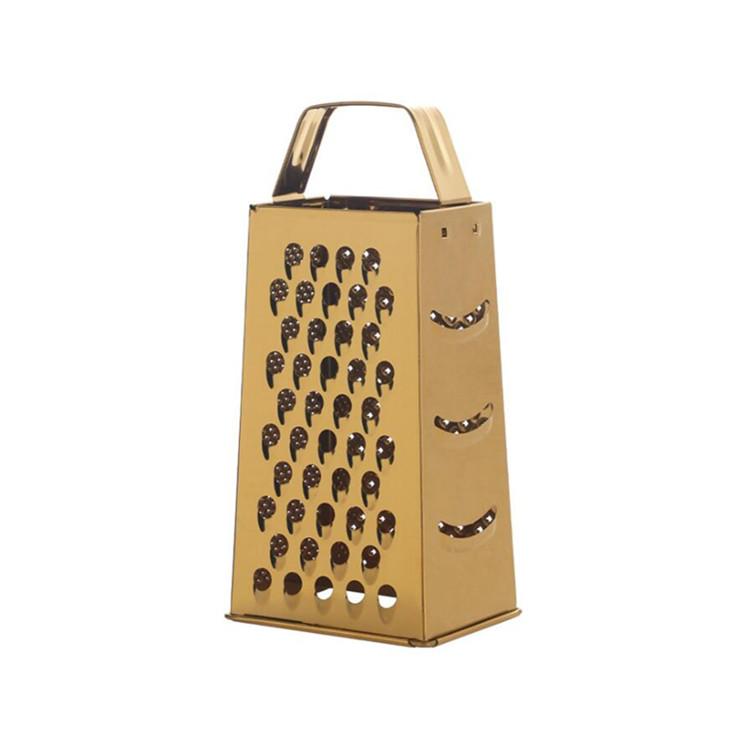 Kitchen Chef Tool 4 Sides Stainless Steel Gold Color Food Grater With Vegetables золотой