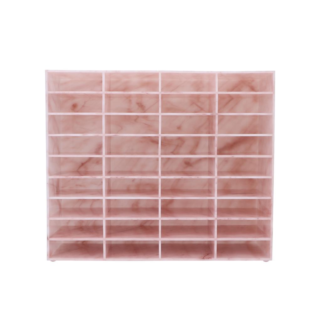 Kosmetik-Organizer-Schrank, 36 Fächer, waschbarer Acryl-Make-up-Aufbewahrungskoffer für falsche Wimpern, Rosa