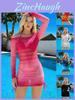 Sexy Print Long Sleeve Beach Dress Threepiece Swimsuit For Women