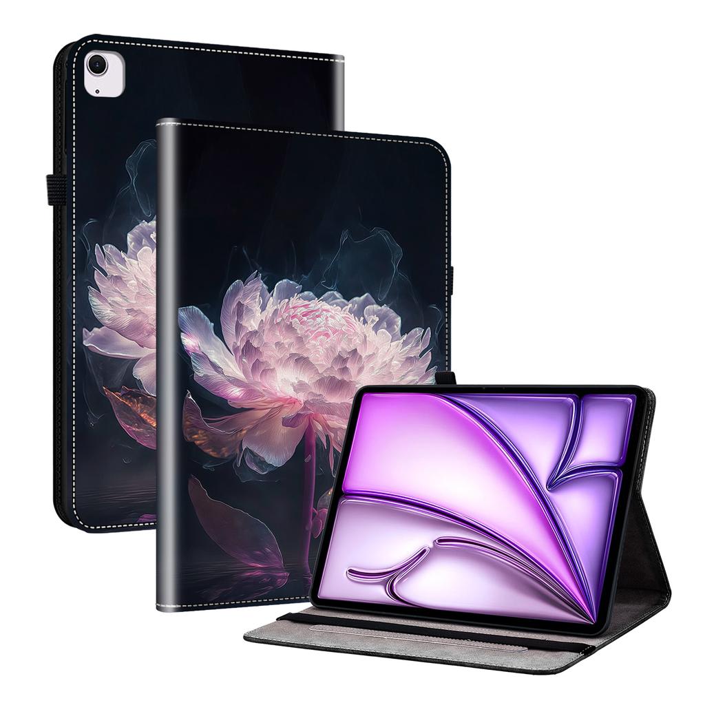 For iPad Air 13 (2025)/(2024) Stand Case Pattern Print PU Leather Folio Tablet Cover with Card Holder