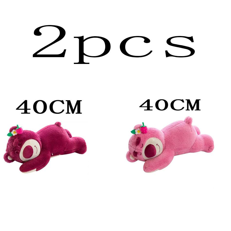 Cute Lotso Bear Strawberry Sofa Plush Pillow Stuffed Toys Children Girls Friends Festivals Birthday Gift For Kids Adults Children's Birthday Gift