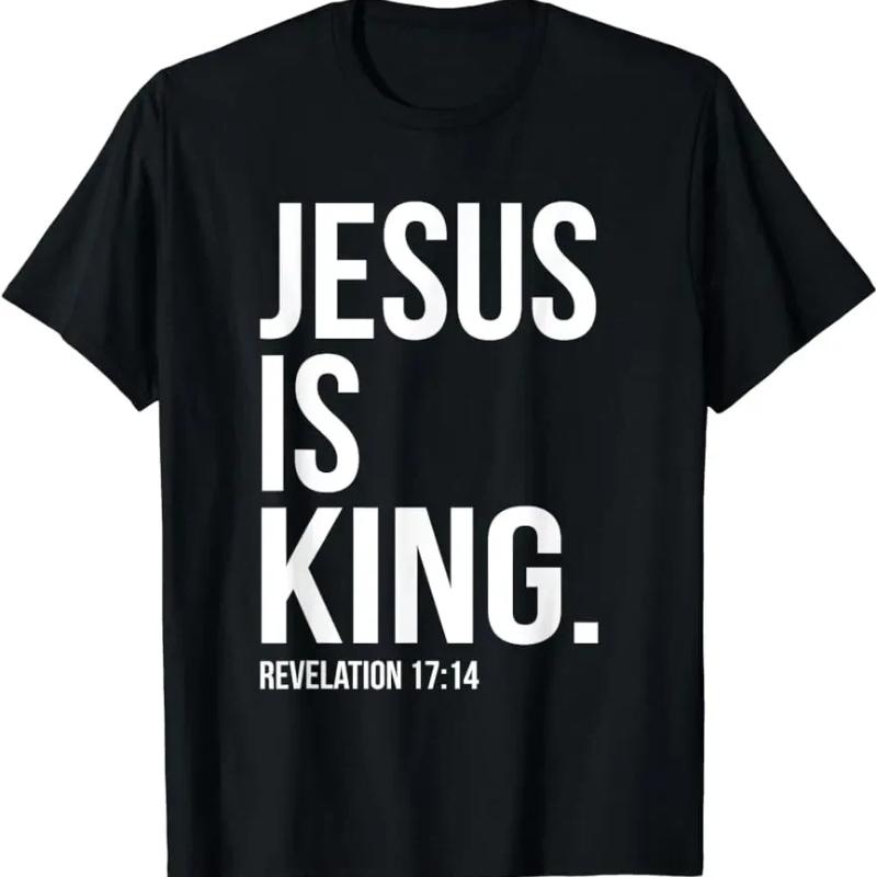 Ježíš je král Tričko Grafické Unisex Styl Personalizované Vlastní Potisk Dámské Pánské Streetwear Krátký Rukáv Dárek Y2k Tričko