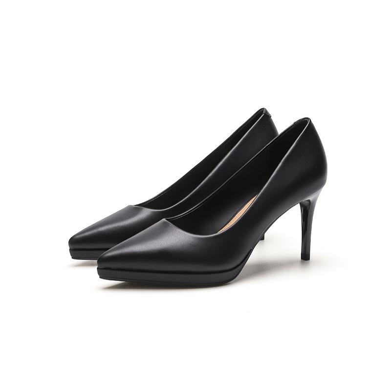 

Остроносые туфли-лодочки на высоком каблуке женские туфли темперамент на тонком каблуке туфли-лодочки с мелким вырезом водонепроницаемые туфли для столового этикета см 40