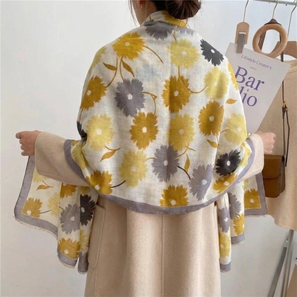 Elegant Sunscreen Foulard Shawl Korean Style Luxury Silk Scarf Fashion Shawl Wrap  Female