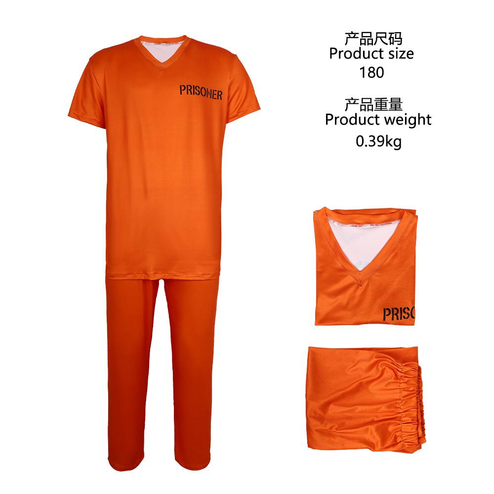 

Модный оранжевый костюм заключенного для косплея на Хэллоуин, доступен в нескольких размерах 160