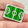 Legierung Material Fußball Serie Anhänger Grüne Farbe Niedlicher Stil Fußball Charm Anhänger Emaille Design Handgemachtes Accessoire