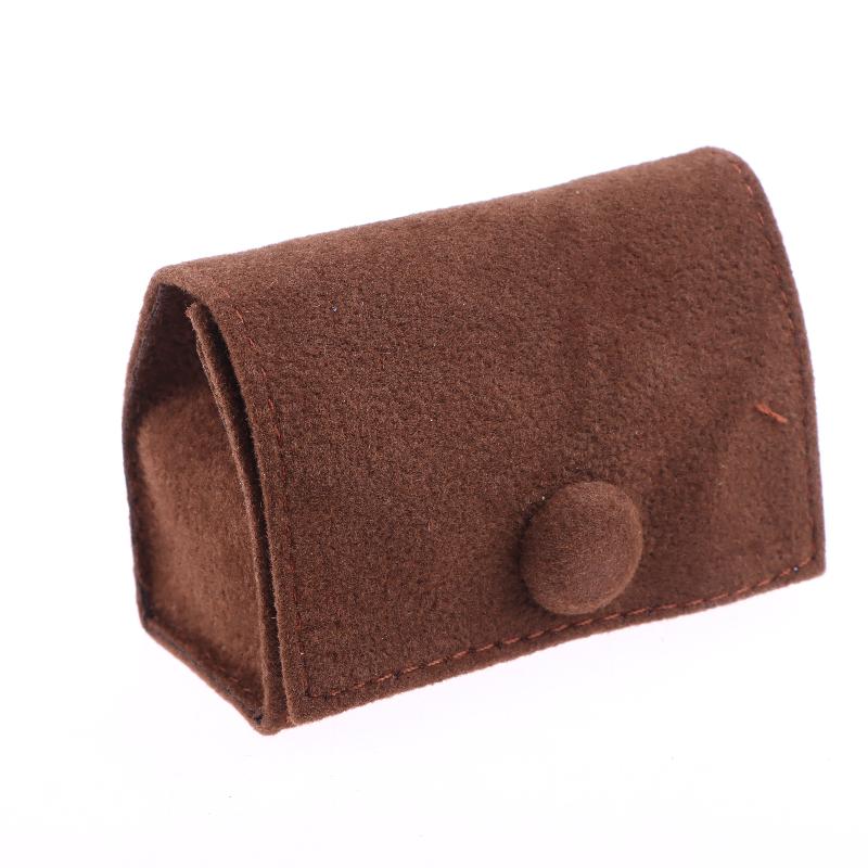 Soft Velvet Jewelry Pouch Mini Portable Ring Bag Jewelry Case With Snap Button For Earrings Wedding Party Travel Gift Packaging