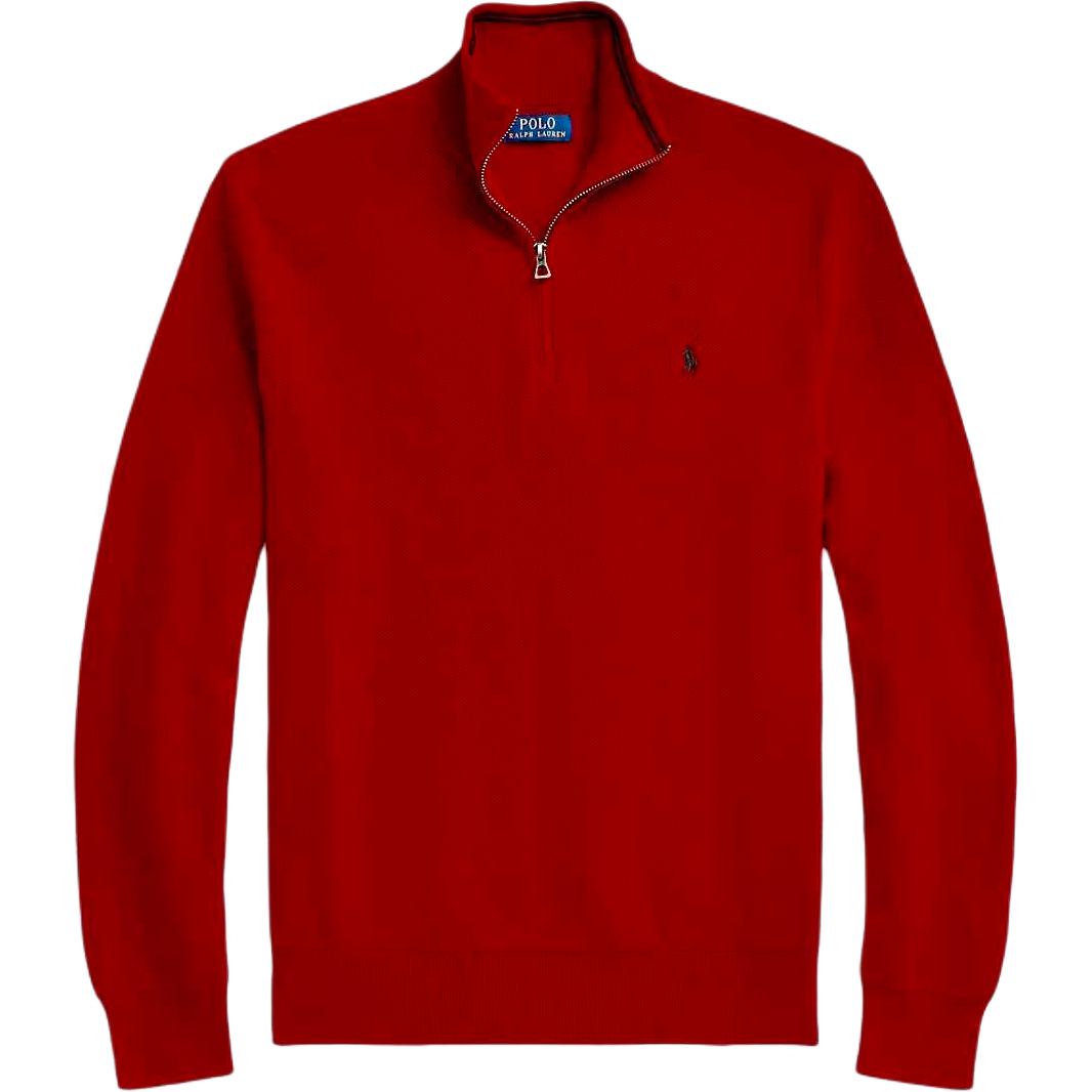 

Polo Ralph Lauren FW25 Pony Embroidered Stand Collar Half-Zip Long Sleeve Knit Shirt Men tops 710929260-004 M