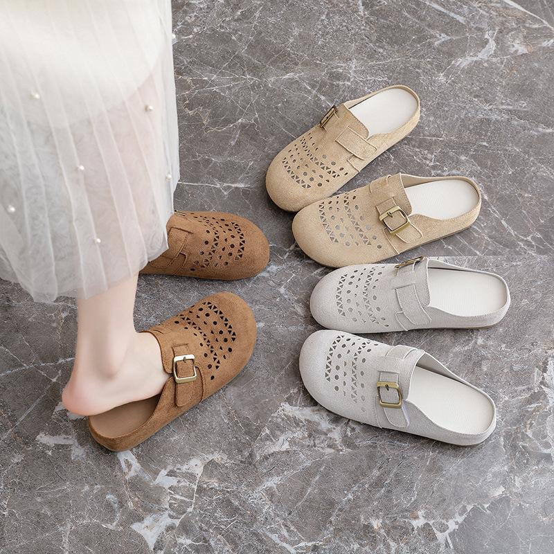 Summer New Style Half-toe Sandals, Ins Korean Style, Women's Student Style, Easy-to-wear, Height-increasing, Breathable, Casual Shoes