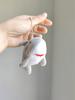 1pc Cute Personality Plush Grey Shark Keychain, Fashionable Bag Decoration And Key Ring Pendant