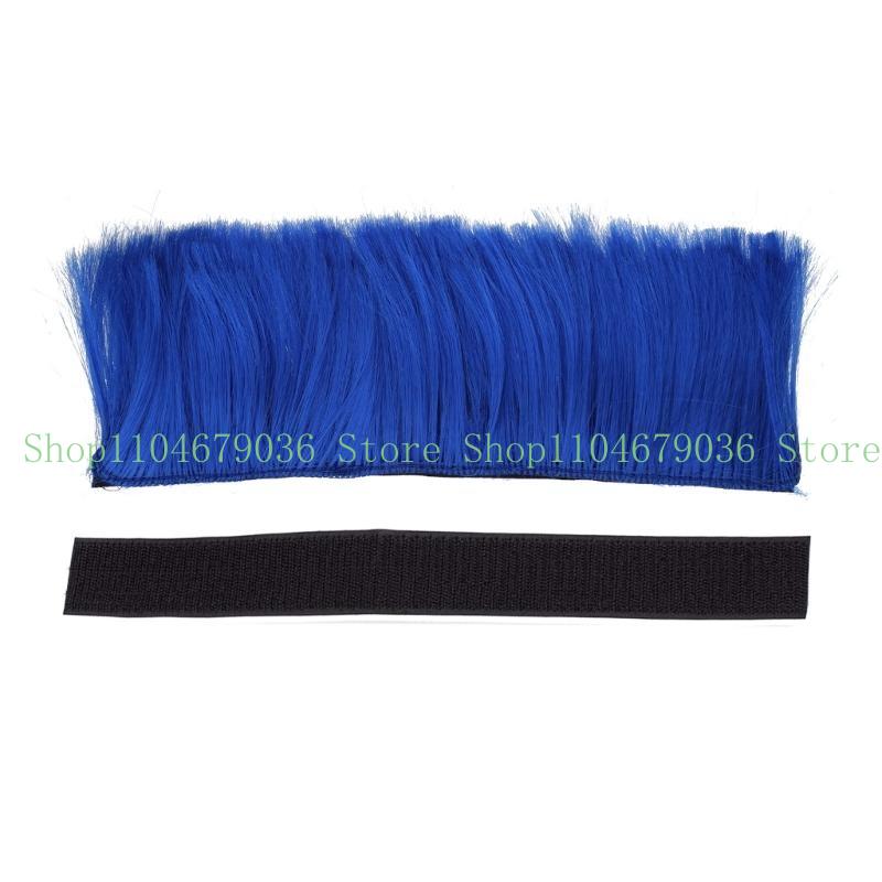 652F Cosplay Styling Hair Patches Hairpiece Universal Motorcycle Scooter Helmet Hair Motorbike Helmet Stickers