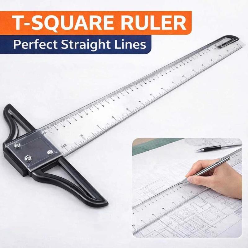 T Square Ruler 45/60/70/80Cm Plastic Drafting Ruler Removable T Head Drawing Drafting Tool Design Art Supplies