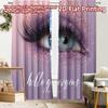 2pcs   2D FLAT PRINTING Curtains (Without Rod) HelloGorgeous Holiday Printed Curtains Durable Polyester Fabric Curtains Art Deco