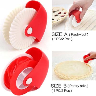 2TYPE Professional Pizza Lattice Cutter Pastry Wheel Roller Baking Rolling Tool Stone Baking