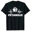 Lustige Petanque Boule Grafik 100% Baumwolle T-Shirts Herren Damenmode Lässiges T-Shirt Locker Übergröße Streetwear T-Shirt - Herren'...