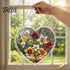 Suncatcher Puzzle Pendant, Durable Acrylic Window Hanging, with 3D Puzzle Pattern, Stained Glass Effect Waterproof Decorative Ornament, for Home Decor