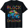 Block Builder Funny Building Block Bricks Monster Truck Kids T-Shirt
