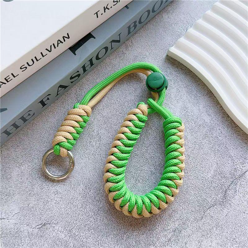 

Handmade Cotton Wrist Lanyard Keychain: Anti-Lost Short Strap for Phones & Keys