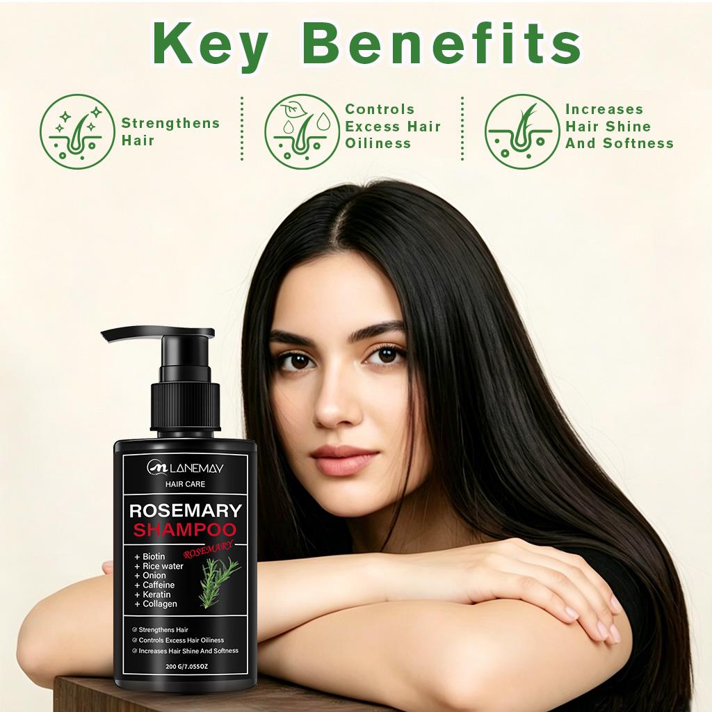 Rosemary Shampoo-Increases Hair Shine And Softness-Controls Excess Hair Oiliness-Suitable For All Hair Types, 200ml
