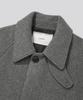 KIIMUIR [Drape Wool] Cashmere Blend Semi-Overfit Balmacaan Coat_Grey