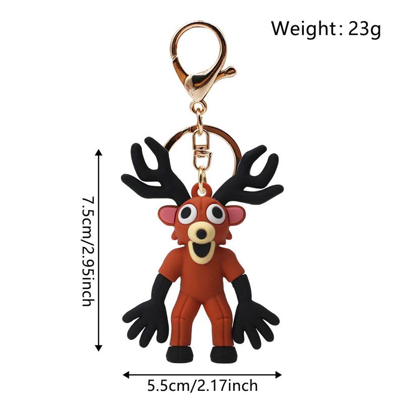 

99 Nights Deer Pendant Keychain Toys PVC Soft Rubber Material Animals Owl Deer Toy Birthday Gifts Toys for Kids Halloween Gifts 8cm оленевий
