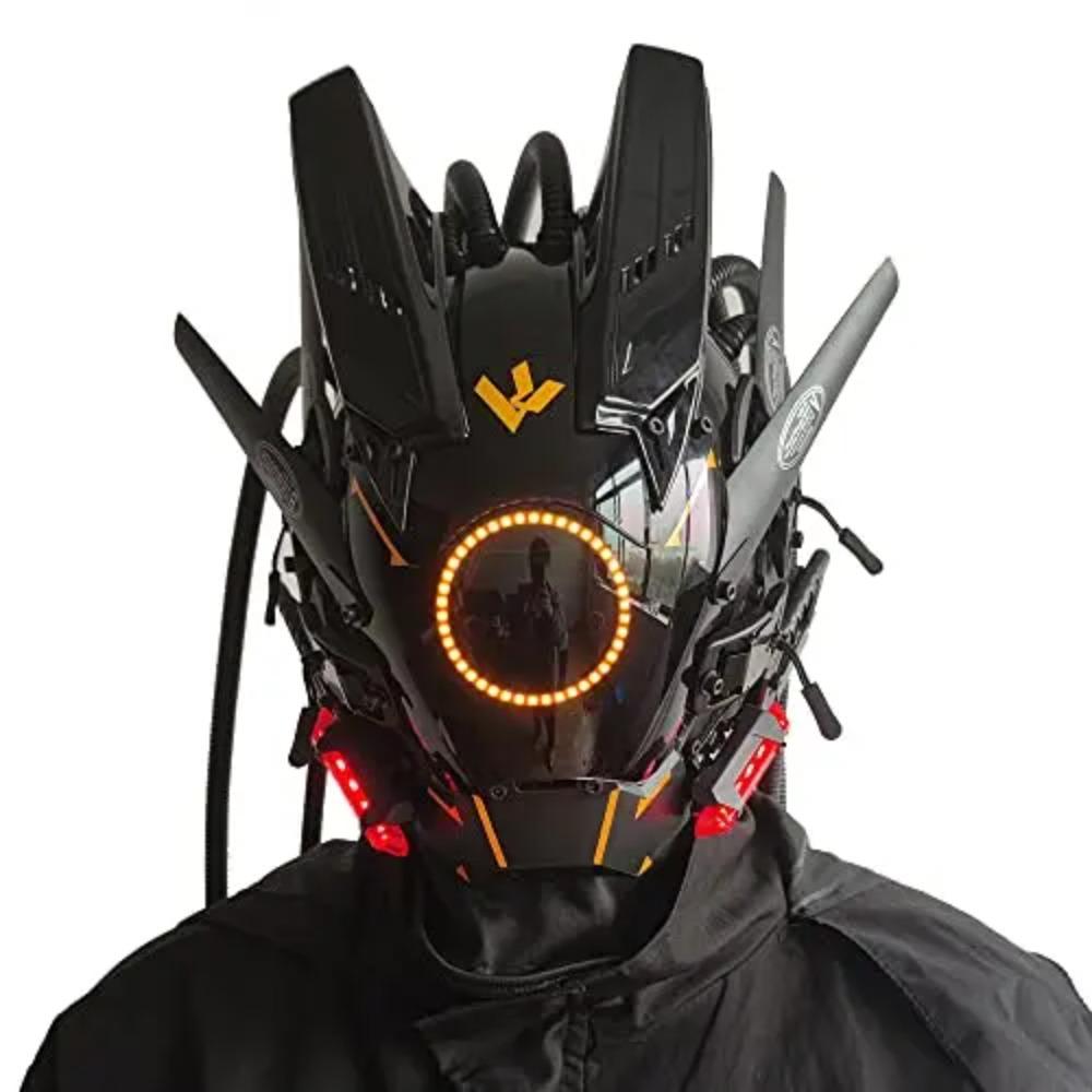 JAUPTO Cyberpunk mask  round lights with