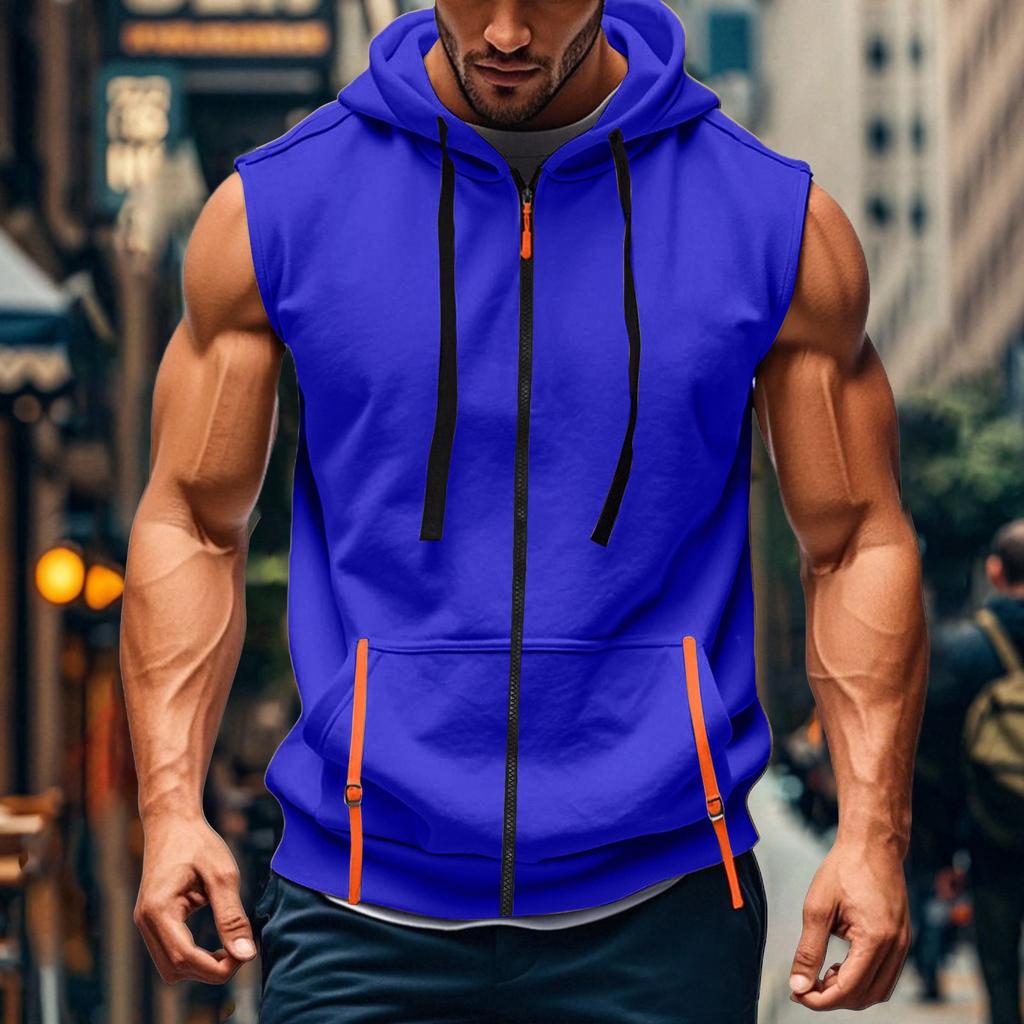 Herrenweste, Weste, Lässige Kapuzenweste und Pullover