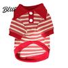 Lightweight Dog Sweater Cute Shirt Striped Collared Clothes Summer Button Up T-Shirt Durable Apparel Soft Breathable Puppy Outfits for Small Medium