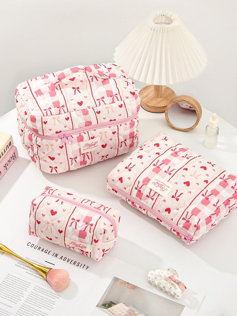 Simple Fresh Makeup Bag Large Capacity Multifunctional Cosmetic Storage Bag Portable Travel Toiletry Pouch for Cosmetics Brushes Toiletries Daily Use