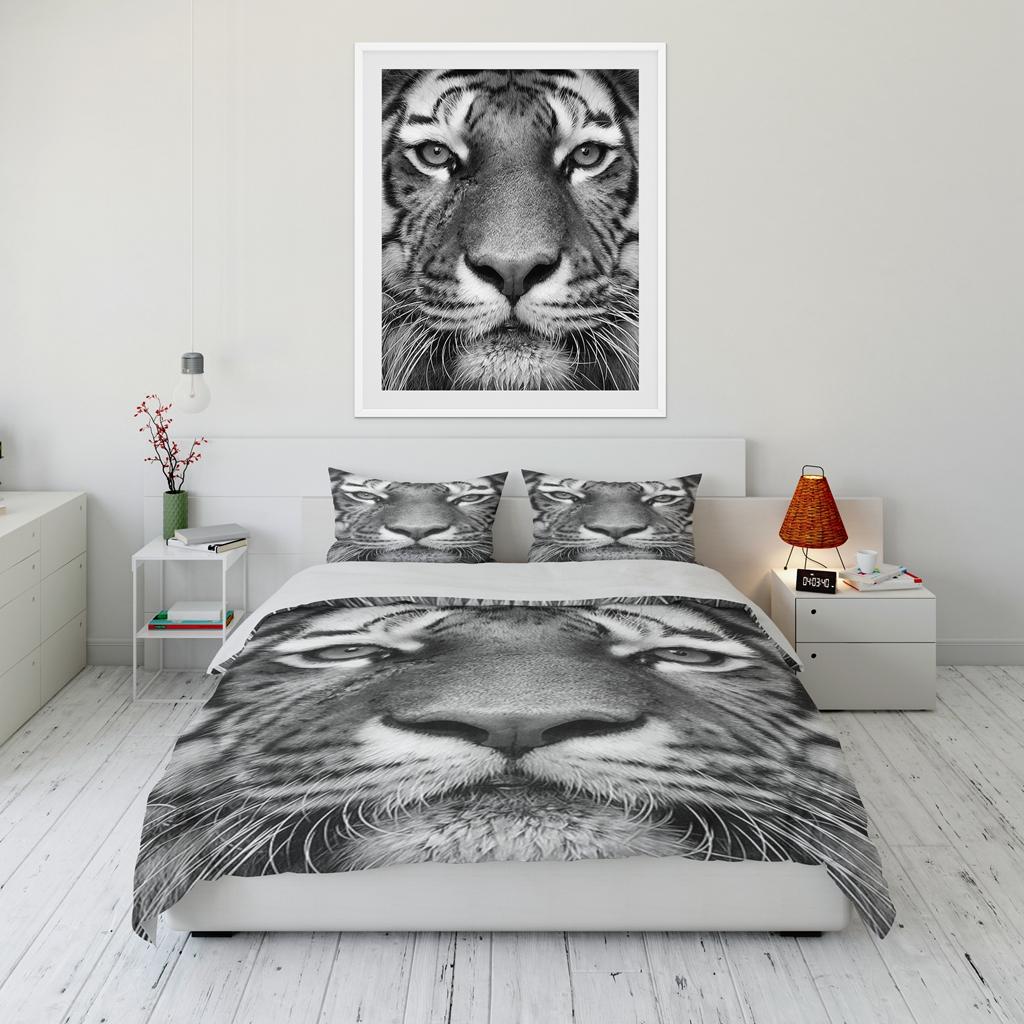 Tiger Pattern Bedding Set Cute Bear Kawaii King Twin Double Child Bedding Collection Microfiber Or Polyester Duvet Cover Collection