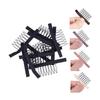 24 Pcs/lot Wig Combs 7-teeth Wig Clips Steel Teeth with Cloth Wig Combs for Making Wig Caps