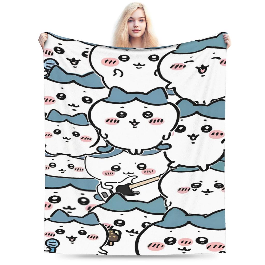 New Rakko Chiikawas cartoon Blankets Lightweight Thin Flannel Relax Throw Blanket Machine Washable