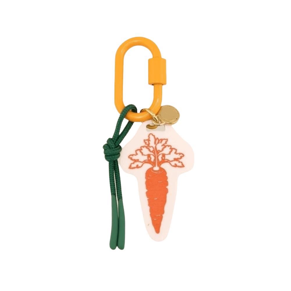 Coffee Cup Cherry Acrylic Keychain Rope Woven Bag Chain Charms Fruit Series Keyring Daily Use Carrot