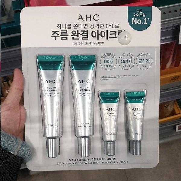 AHC Youth Lasting Real Augencreme Für Das Gesicht Doppelset (32ml x 2 + 7ml x 2)