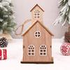 Glowing Christmas Tree House Pendant Wooden Christmas Village House Figurine  Kids