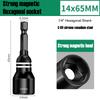 6-14mm Strong Magnetic Socket 6.3mm 1/4" Shank Hexagon Screwdriver Bit Hand Electronic Drill C-RV Nut Key Rotary Tool Accessories