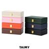 Custom Logo Luxury PU Leather Jewelry Boxes Portable Multi-grid Flip Top Jewelry Storage Box for Ring Necklace Earring
