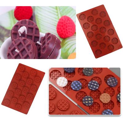 Silicone Waffle Mold Set Rectangle Heart Shaped Waffle Maker Baking Tray Pan Molds Accessories for DIY Cake Candy Chocolate