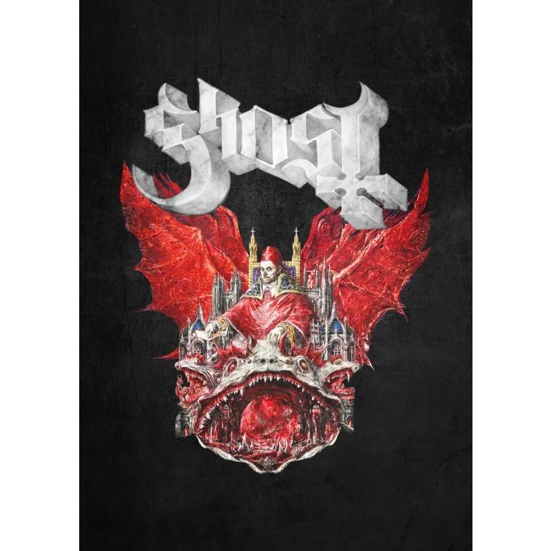 Ghost Band Abstraktes Poster Heavy Metal Band Wandkunst Leinwandmalerei Drucke Bilder für Wohnzimmer Kaffeehaus Bar Heimdekor