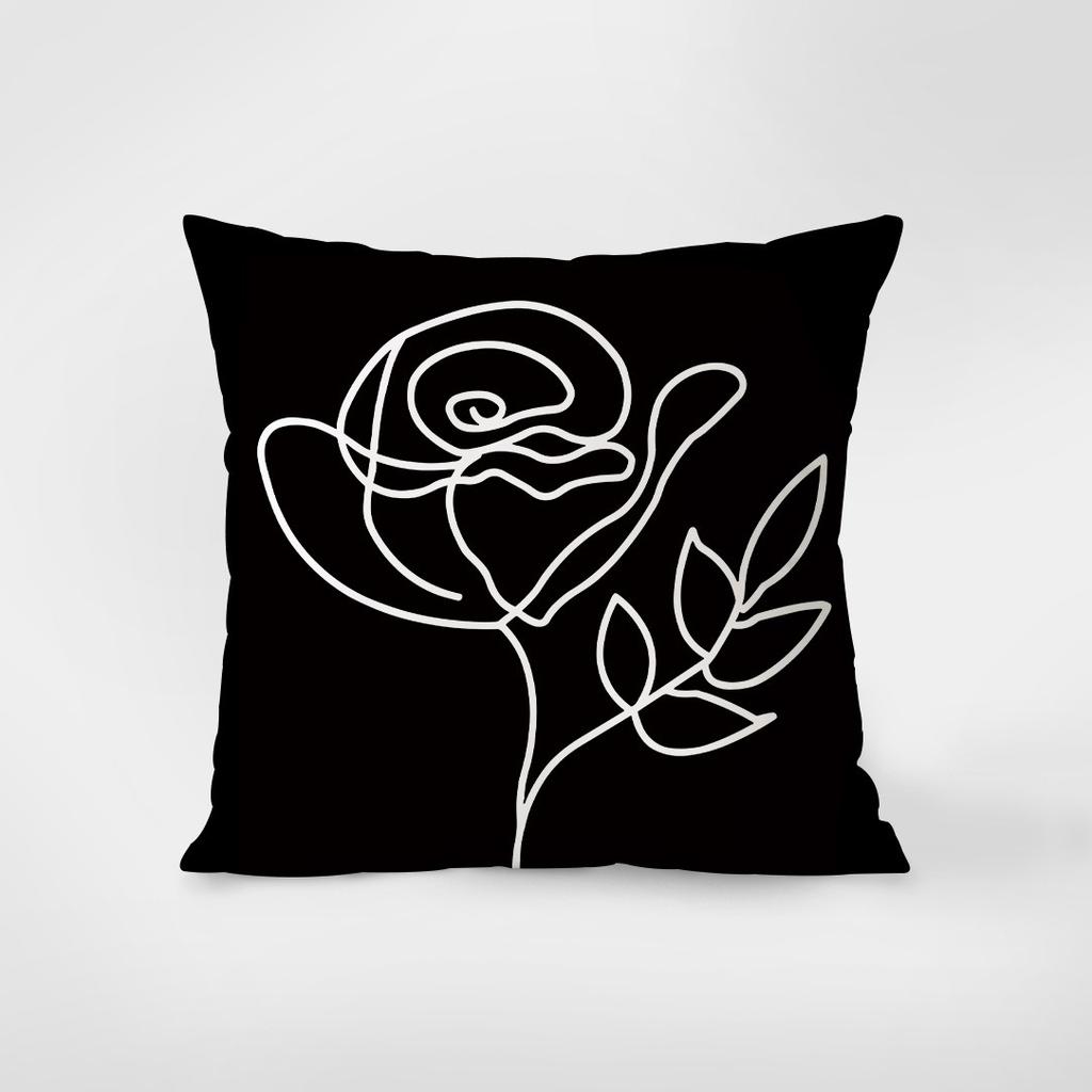 Abstract Black and White Pattern Pillowcase Interior Decoration Office Living Room Home Pillowcase