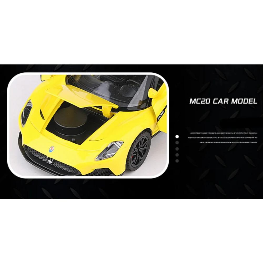 1/32 Maserati MC20 Cabrio Alloy Sports Car Model Diecasts Metal Toy Vehicles Car Model Sound and Light Simulation Kids Toys Gift